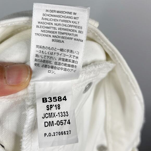 J Crew Womens Size 25 White 9" Mid Rise Toothpick Skinny Jeans Cotton Stretch - Picture 9 of 11